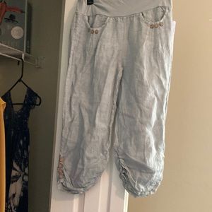 Colette 💯 linen capris